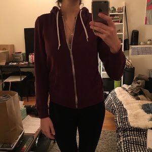 Burgundy hoodie